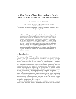 A Case Study of Load Distribution in Parallel View Frustum Culling