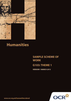 Sample Scheme of Work