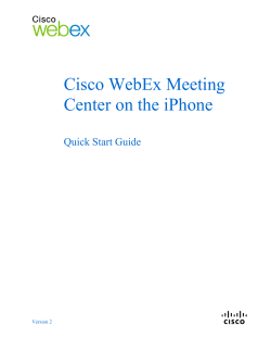 Cisco WebEx Meeting Center on the iPhone