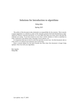 Solutions for Introduction to algorithms