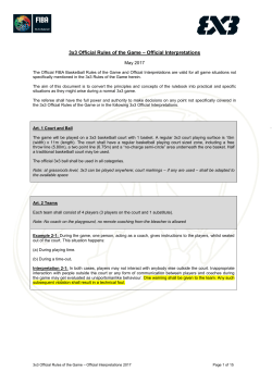 3x3 Rules of the game 2017 (Interpretations)