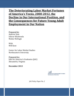 The Deteriorating Labor Market Fortunes of America`s Teens