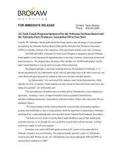 for immediate release - Nebraska Soybean Board