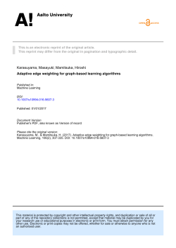 Mamitsuka, Hiroshi Adaptive edge weighting for graph