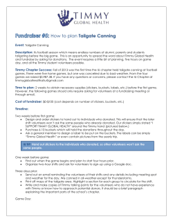 Tailgate Canning - Timmy Global Health