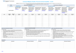 Curriculum Mapping Template: Personal and Social Capability * 5