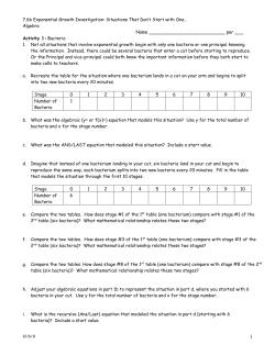 7.6b Exponential Growth Investigation: Situations That Don`t Start