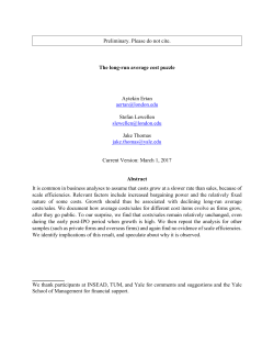 The long-run average cost puzzle - Penn State Smeal College of