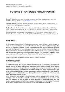 future strategies for airports - Laboratoire d`&Eacute;conomie et d