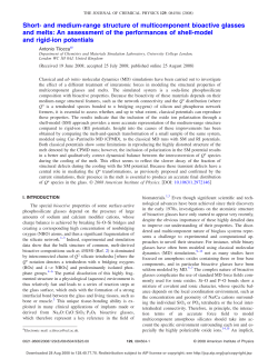and medium-range structure of multicomponent bioactive