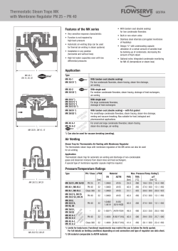 Thermostatic Steam Traps MK with Membrane Regulator PN 25