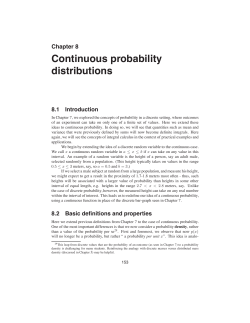 Continuous probability distributions