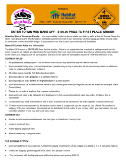 enter to win men bake off&mdash;$100.00 prize to first place winner