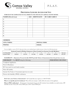 PLAY - Comox Valley Regional District