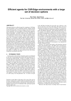 Efficient agents for Cliff-Edge environments with a large set of