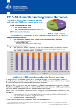 2015&ndash;16 Humanitarian Programme Outcomes