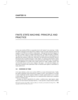 FINITE STATE MACHINE: PRINCIPLE AND PRACTICE