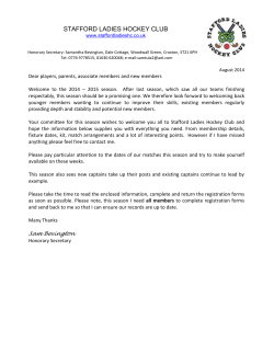 STAFFORD LADIES HOCKEY CLUB