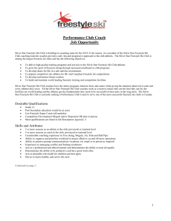Performance Club Coach Job Opportunity