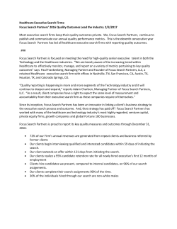 2016 Executive Search Firm Quality Outcomes