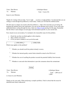 From: Rian Brown To: Maemae Issues in your Dilemma G