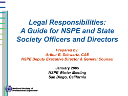 Legal Responsibilities - National Society of Professional Engineers