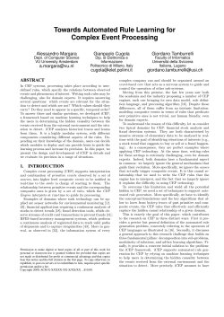 Towards Automated Rule Learning for Complex Event Processing