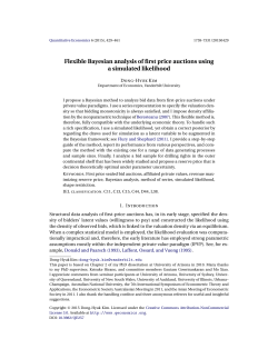 Flexible Bayesian analysis of first price auctions using a simulated