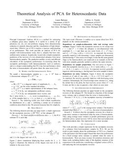 Theoretical Analysis of PCA for Heteroscedastic Data