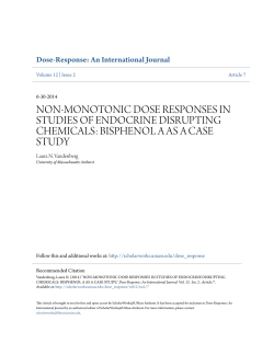 non-monotonic dose responses in studies of endocrine disrupting