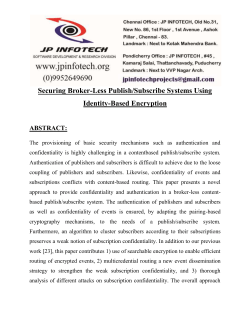 Securing Broker-Less PublishSubscribe Systems