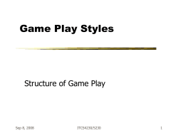 Game structure and flow