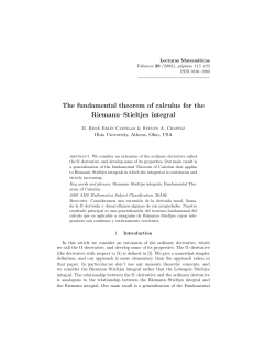 The fundamental theorem of calculus for the Riemann&ndash;Stieltjes