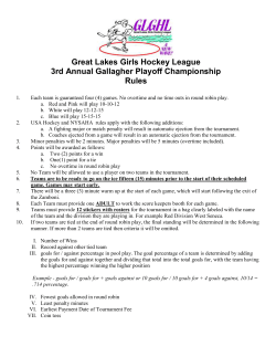 GLGHL Tournament Rules