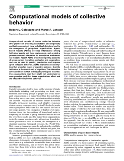Computational models of collective behavior