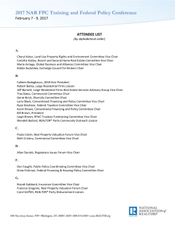 conference invitees - National Association of Realtors