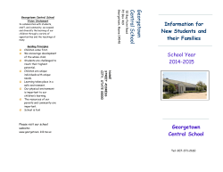 new student brochure - Georgetown Central School