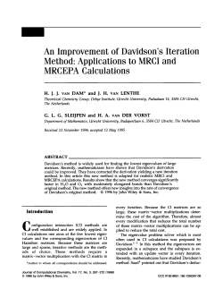 An improvement of Davidson`s iteration method: Applications to