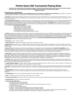 Perfect Game USA Tournament Playing Rules