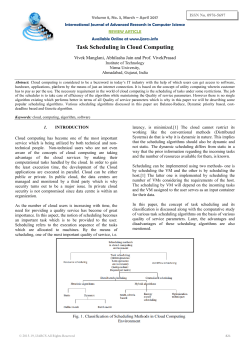 Task Scheduling in Cloud Computing