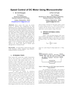 Figure 1: Block diagram of DC Motor speed control by using MOSFET