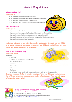 Medical Play at Home - Association for the Wellbeing of Children in