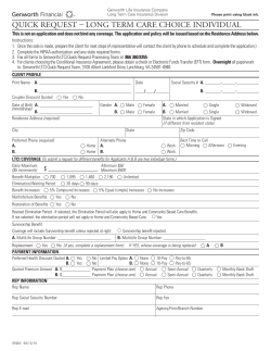 quick request &ndash; long term care choice individual