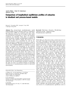 Comparison of longitudinal equilibrium profiles of estuaries in