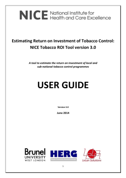 How is the Tobacco ROI tool developed?