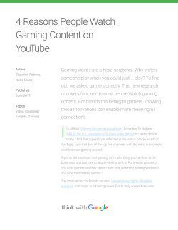 4 Reasons People Watch Gaming Content on
