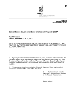 Supporting Development Objectives and Preservation of