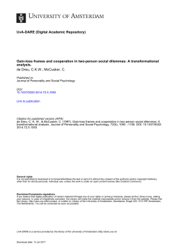 Gain-loss frames and cooperation in two