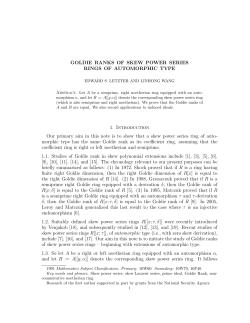 GOLDIE RANKS OF SKEW POWER SERIES RINGS OF