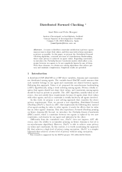 Distributed Forward Checking